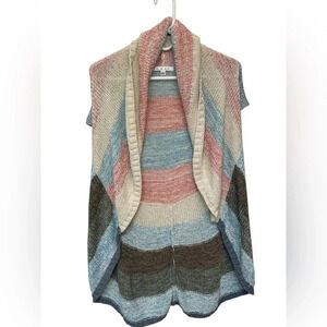 CAbi Multicolor Striped Sweater Poncho